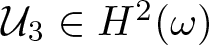 script upper U 3 element of upper H 2 left parenthesis omega right parenthesis