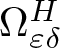 upper Omega epsilon delta upper H