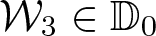 script upper W 3 element of double struck upper D 0