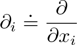 partial differential i approaches the limit partial differential partial differential xi