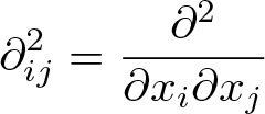 partial differential ij 2 equals partial differential 2 partial differential xi partial differential xj