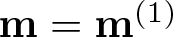 m equals m left parenthesis 1 right parenthesis