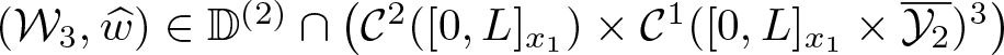 left parenthesis script upper W 3 comma w caret right parenthesis element of double struck upper D left parenthesis 2 right parenthesis intersection left parenthesis script upper C 2 left parenthesis left bracket 0 comma upper L right bracket x 1 right parenthesis times script upper C 1 left parenthesis left bracket 0 comma upper L right bracket x 1 times script upper Y 2 quotation dash right parenthesis 3 right parenthesis