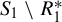 upper S 1 divided by upper R 1 Superscript asterisk