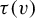 tau left parenthesis v right parenthesis
