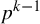 p Superscript k minus 1