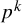 p Superscript k