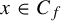 x element of upper C Subscript f
