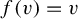 f left parenthesis v right parenthesis equals v