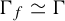upper Gamma Subscript f Baseline asymptotically equals upper Gamma