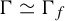 upper Gamma asymptotically equals upper Gamma Subscript f