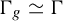 upper Gamma Subscript g Baseline asymptotically equals upper Gamma