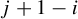 j plus 1 minus i
