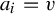 a Subscript i Baseline equals v
