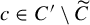 c element of upper C prime backslash upper C overtilde