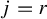 j equals r