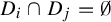 upper D Subscript i Baseline intersection upper D Subscript j Baseline equals backslash emptyset