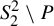 upper S 2 squared divided by upper P