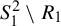 upper S 1 squared divided by upper R 1