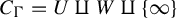 upper C Subscript upper Gamma Baseline equals upper U amalgamation or coproduct upper W amalgamation or coproduct StartSet infinity EndSet