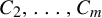 upper C 2 comma backslash dotsc comma upper C Subscript m Baseline