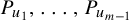 upper P Subscript u 1 Baseline comma backslash dotsc comma upper P Subscript u Sub Subscript m minus 1 Subscript Baseline