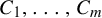upper C 1 comma backslash dotsc comma upper C Subscript m Baseline