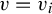 v equals v Subscript i