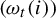 left parenthesis omega Subscript t Baseline left parenthesis i right parenthesis right parenthesis