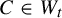 upper C element of upper W Subscript t