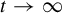 t right arrow infinity