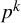 p Superscript k