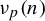 nu Subscript p Baseline left parenthesis n right parenthesis