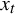 x Subscript t