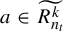 a element of upper R Subscript n Sub Subscript t Superscript k Baseline overtilde