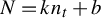 upper N backslash kern minus 1 p t equals backslash kern minus 1 p t k n Subscript t Baseline backslash kern minus 1 p t plus backslash kern minus 1 p t b