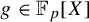 g element of upper F Subscript p Baseline upper X