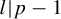 l vertical bar p minus 1
