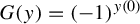 upper G left parenthesis y right parenthesis equals left parenthesis negative 1 right parenthesis Superscript y left parenthesis 0 right parenthesis