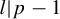 l vertical bar p minus 1
