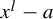x Superscript l Baseline minus a