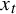 x Subscript t