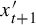 x Subscript t plus 1 Baseline prime
