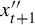 x Subscript t plus 1 Baseline quotation mark