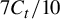7 upper C Subscript t divided by 10