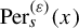backslash operatorname upper P e r Subscript s Superscript left parenthesis epsilon right parenthesis Baseline left parenthesis x right parenthesis