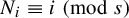 upper N Subscript i Baseline identical to i backslash space backslash pmod s