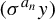 left parenthesis sigma Superscript a Super Subscript n Superscript Baseline y right parenthesis