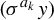 left parenthesis sigma Superscript a Super Subscript k Superscript Baseline y right parenthesis