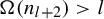 upper Omega left parenthesis n Subscript l plus 2 Baseline right parenthesis greater than l